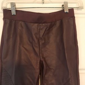 Brown leather pants. Never been worn.